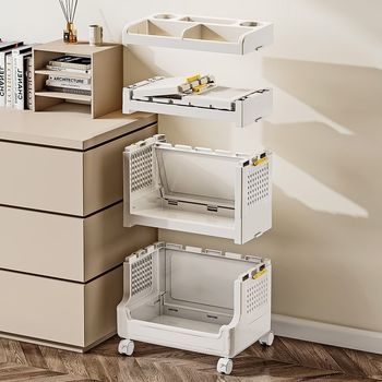 Mobile office under desk storage rack student w dormitory bookshelf storage artifact floor-standing multi-layer book storage