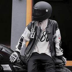 Locomotive cycling uniform racing baseball clothing sweater leisure autumn and winter anti -drop locomotive clothes leather clothes men and women