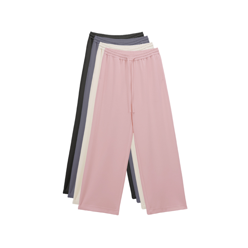 【Orange Cottage】621503 Original Ice-Skin Cool Feeling Fine Ribbed Elastic Waist Knitted Wide-Leg Pants, Same Style as Auntie Pei Yao 【Orange Cottage】621503 Original Ice-Skin Cool Feeling Fine Ribbed Elastic Waist Knitted Wide-Leg Pants, Same Style as Auntie Pei Yao