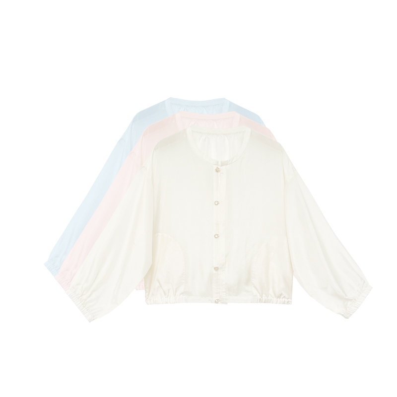 【Orange Lu】520600 Original New Chinese Style Silk Power-Spun Jacket for Women, Breathable and Elegant, Spring/Summer Collection