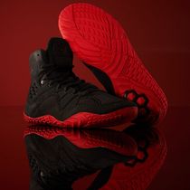 JB1 Jordan Burroughs co-branded black and red wrestling shoes weightlifting support non-slip boxing shoes