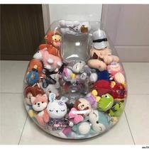 Plush toy storage sofa doll transparent inflatable chair refillable doll diy lazy artifact art