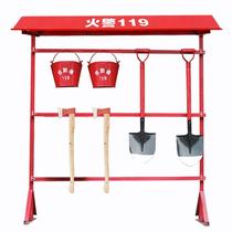 Fire equipment tool rack fire rack single row fire equipment outdoor construction site farm forest display rack hanger