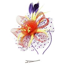 HatVintage Women Feather Flower Fascinator Hat Ladies Hair