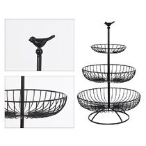 3 Tier Fruit Bowl Countertop Metal Wire Fruit Basket