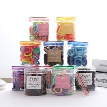 Canned towel ring hair rope candy-colored childrens hair tie high elastic hair tie Korean style seamless hair extension rope