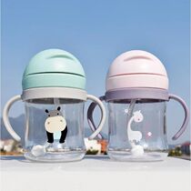 250 350ml Baby Feeding Cup with Straw Children Learn Feeding