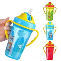 Cartoon Baby Feeding Cup with Straw BPA Free Portable Bottle