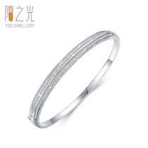 s925 silver bracelet for women simple and fashionable diamond-encrusted gypsophila open bracelet Korean temperament internet celebrity high-end jewelry