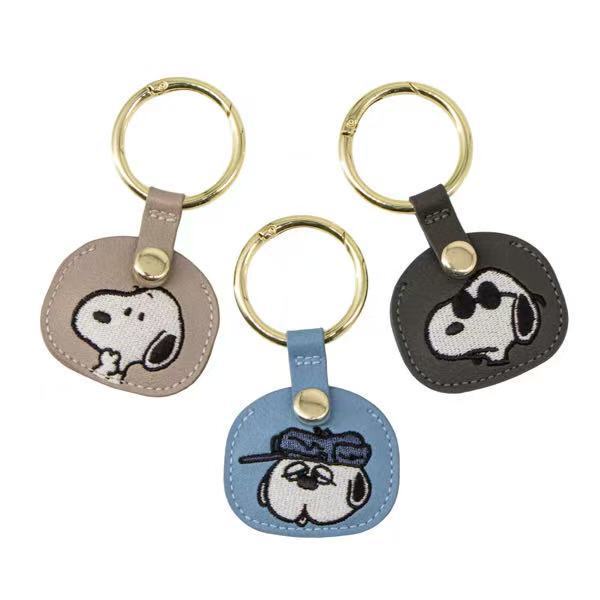 Japanese Snoopy Access Card Holder Cute Cartoon Embroidery Olaf Sensor Ic Card Protective Cover Keychain Pendant