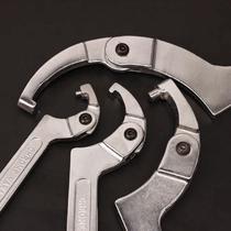 Round nut wrench semi-circular adjustable hook type movable hook head hook type multi-purpose multi-functional flexible crescent polishing