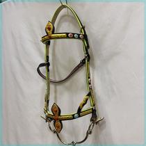 High-end saddle walking horse alloy copper fork Tibetan water rein horse bit ethnic Tibetan bridle harness high-end promotion