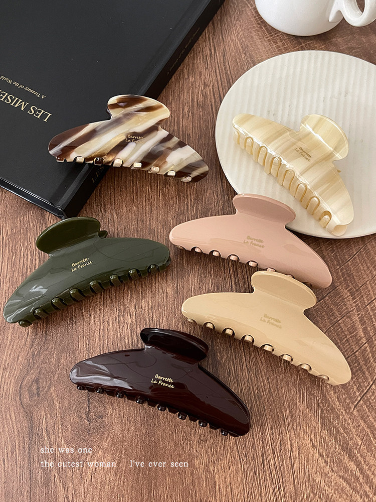 Acetate Hair Clip Similar to Zhang Ruonan'S, High-End Style, 2025 New Model, Back-Of-Head Hair Clip, Shark Clip