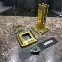 Floor-standing punch-free swimming pool stainless steel column railing clip stairs 201 clip fixed glass base with