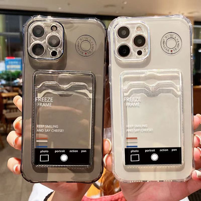 Creative Photo Frame Camera Suitable for Samsung S24Ultra Mobile Phone Case Silicone S23 Insertable Card to Hold Photos S22+S21 Fashion Card Holder S20Fe Niche Note20 Couple A54A53A15 All-Inclusive