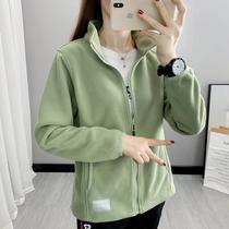 Outdoor fleece jackets for men and women polar fleece autumn and winter thickened warm cardigan coats autumn and winter jackets lining tops