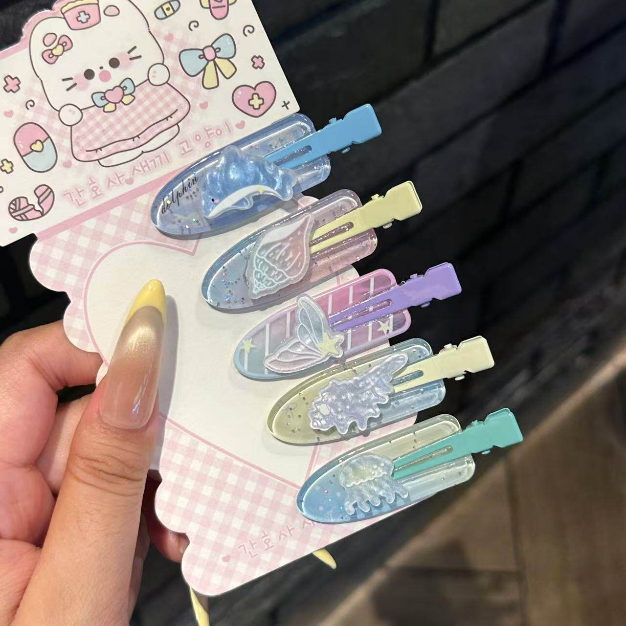 夏季多巴胺果海洋系列发夹少女无痕发卡百搭小清新刘海夹发饰