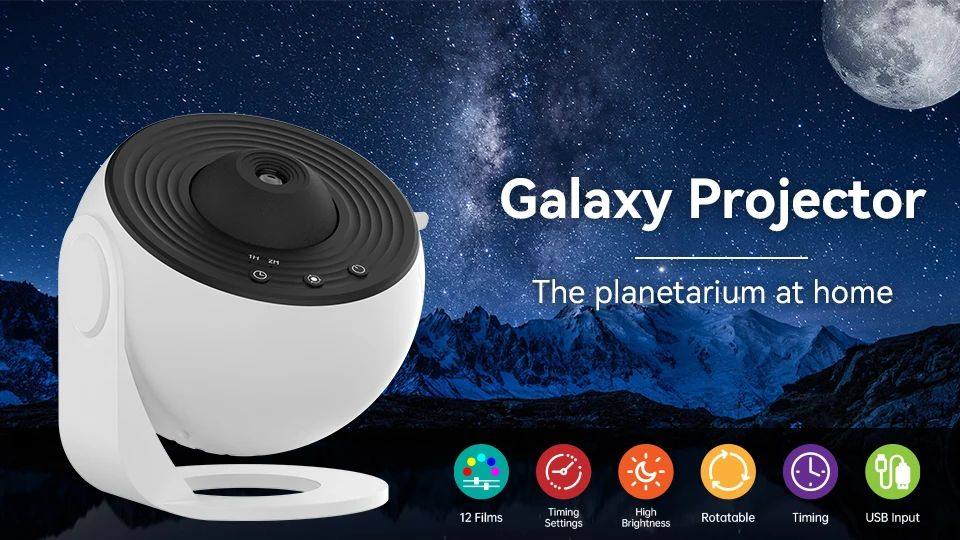 лампа 夜光银河投影仪星空投影仪360°旋转