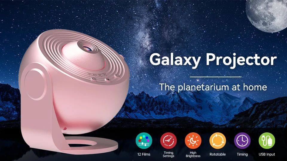 лампа 夜光银河投影仪星空投影仪360°旋转