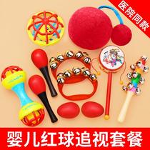 Baby sensory training toys 0 to 3 months chasing red visual training red ball baby cloth ball 6 vision 2 listening