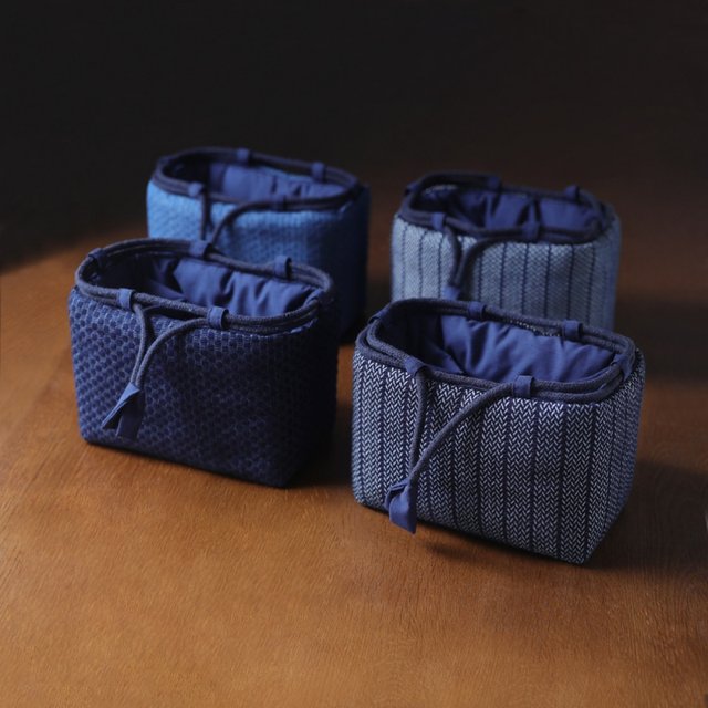 Erya blue thickened teapot tea set teacup storage bag travel bag cloth bag Dunhuang one pot two cup cloth bag