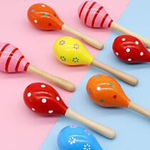 Wood Sand Hammer Wooden Maraca Rattles Sand Hammer Kds