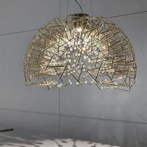 Modern minimalist hotel restaurant round table chandelier full of stars art creative bedroom clothing store dandelion chandelier
