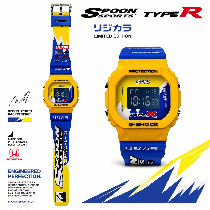 Honda Typer-Spoon Watch Racing Cube Watch Painted Style Wristwatch Honda Typer-Spoon Watch Racing Cube Watch Painted Style Wristwatch