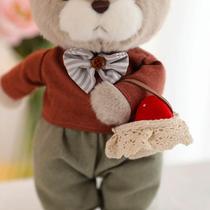 Exquisite souvenirs pastoral style for gentlemen and ladies clothes and skirts bunny and bear plush dolls cloth dolls