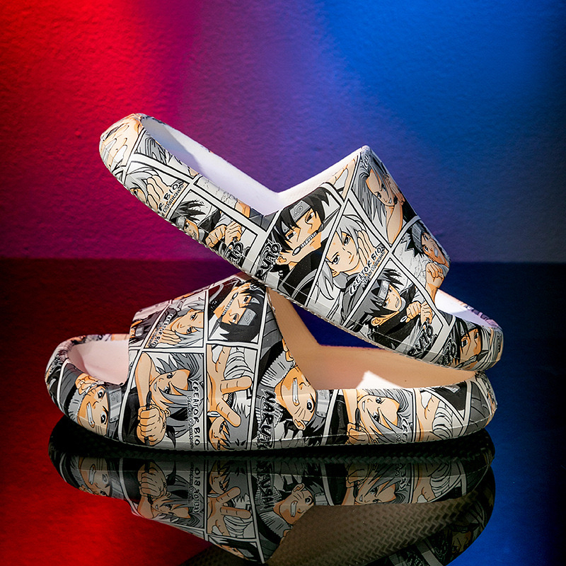 Naruto Slippers for Men, Summer Non-Slip, Suitable for Outdoor and Indoor Use, Bathroom, Thick-Soled, soft sole Beach Sandals Naruto Slippers for Men, Summer Non-Slip, Suitable for Outdoor and Indoor Use, Bathroom, Thick-Soled, soft sole Beach Sandals