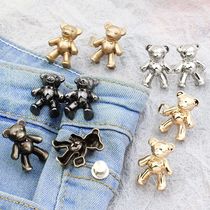 Nail-free Jeans Bear Waist Buckle Removable Closing Artifact