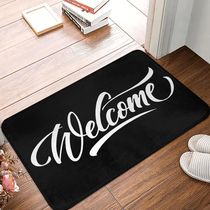 Welcome Letter Door Mat Flannel Bedroom Entrance Doormat Hom