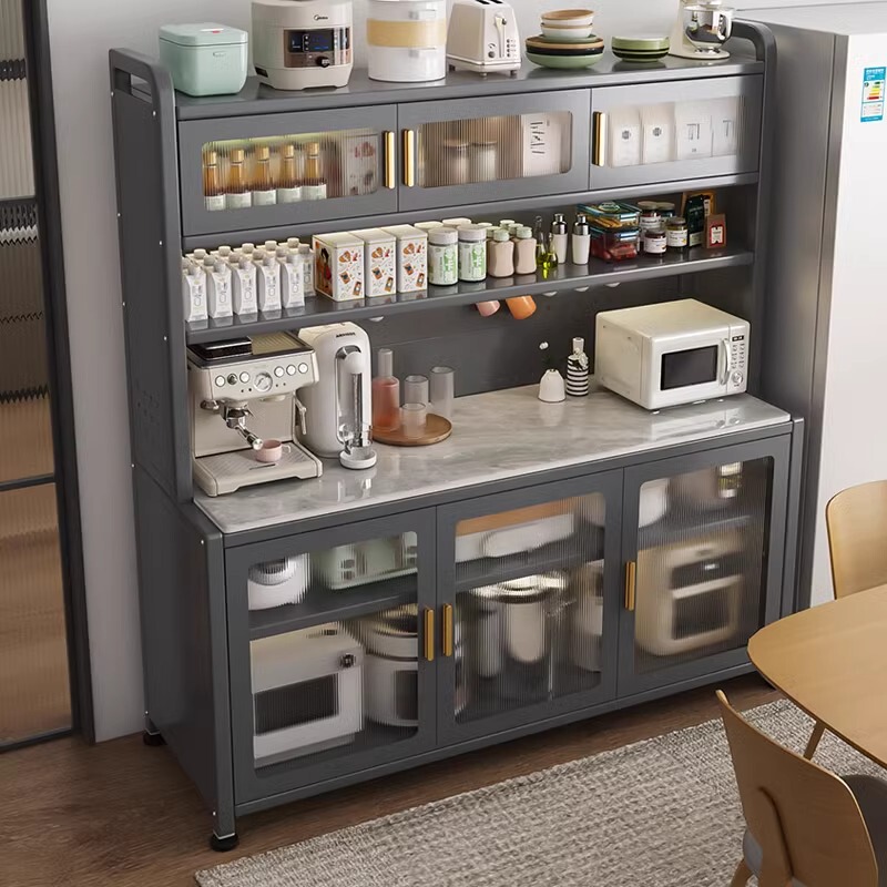Jumeishi Kitchen Slate Storage Rack Sideboard Floor-Standing Multi-Layer Microwave Oven Storage Cupboard Cabinet Jumeishi Kitchen Slate Storage Rack Sideboard Floor-Standing Multi-Layer Microwave Oven Storage Cupboard Cabinet