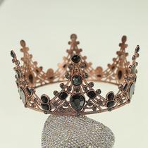Crown birthday cake decoration ornaments queen pearl crystal starry seagrass swan internet celebrity plug-in small crown
