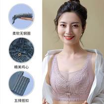 Fat sisters plus size underwear for women with big breasts narrowing of secondary breasts anti-sagging summer thin anti-exposure bra push-up bra