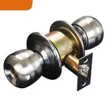 Universal spherical indoor] door lock ball lock door lock spherical bathroom round lock stainless steel wooden bedroom core room door lock