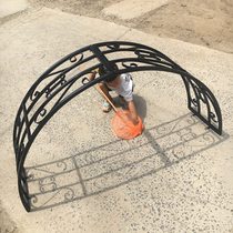 Iron courtyard arch flower stand climbing pergola villa door stack top arch rack courtyard door top semi-circular arch rack