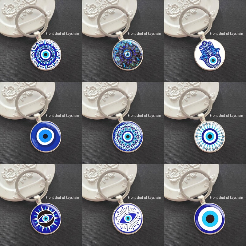 Buy One Get One Free Turkish Blue Eye Keychain Evil Eye Hamsa Hand of Fatima Pendant