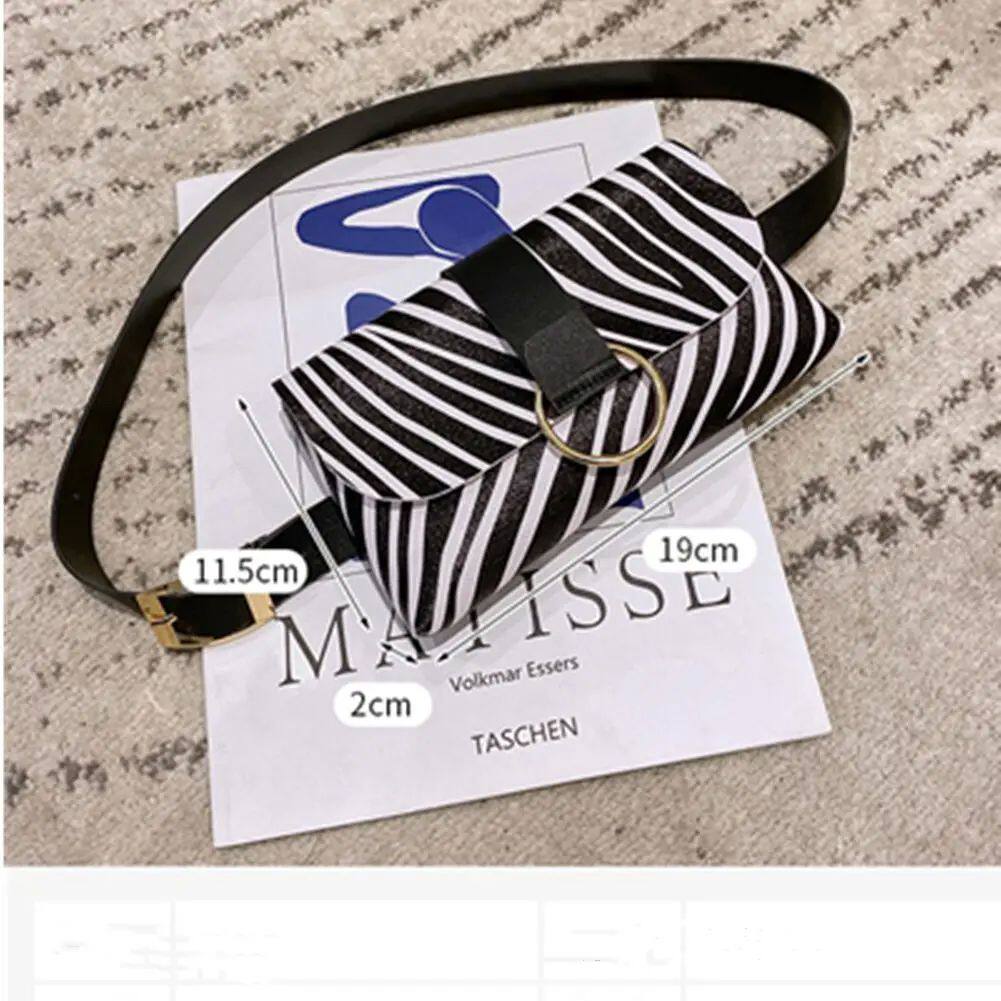 Клатч mini waist bag 2 in 1 leopard stripe coin purse ladies belt