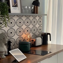 Kitchen renovation wall stickers medieval style self-adhesive tile stickers waterproof oil-proof and high temperature resistant bathroom decoration stickers