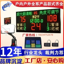 Basketball game electronic scoreboard 24-second timer wall-mounted LED large screen badminton tennis game software system
