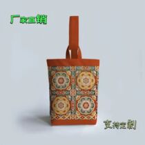 Chinese style Dunhuang Feitian portable walking bucket bag hand bag small cloth bag mobile phone storage bag retro national trend