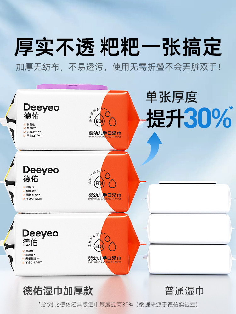 Deeyeo Baby Wipes, Special for Newborns' Hands, Mouth and Farts, Family Cleaning Wipes for Young Kidsren, Affordable Large Packaging