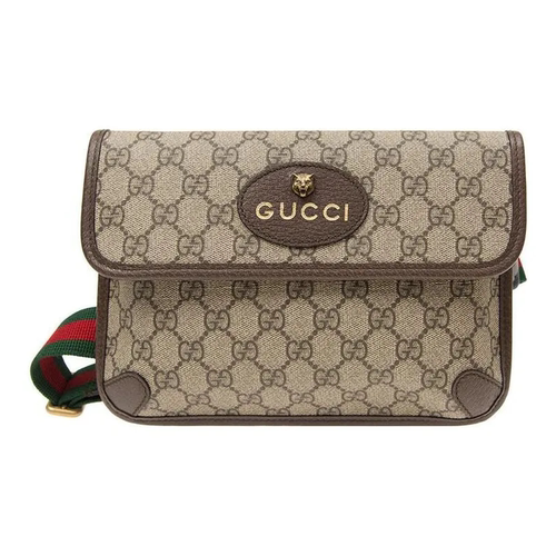 Gucci/古驰Neo Vintage时尚邮差包男款小号帆布斜跨包腰包未使用