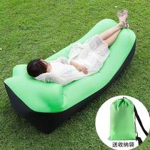 Outdoor internet celebrity lazy inflatable sofa lienable air mattress single portable camping lunch break no-pump folding