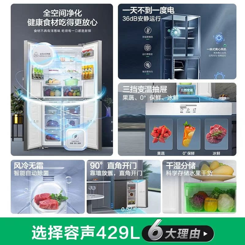 容声BCD-429WD12FP冰箱图片