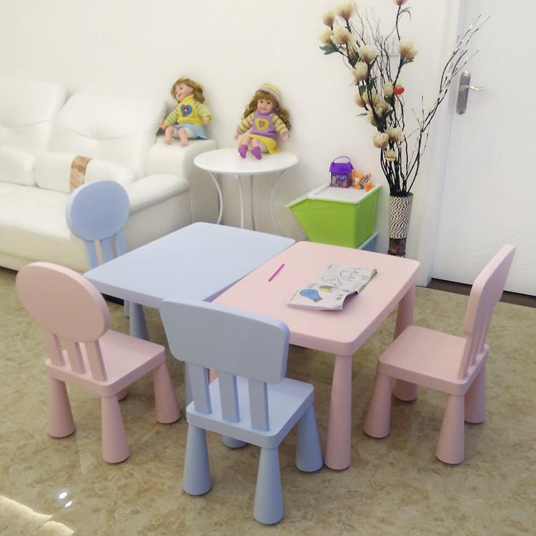Lift table double-layer thickened kindergarten table plastic table baby table children's table and chair painting study table desk