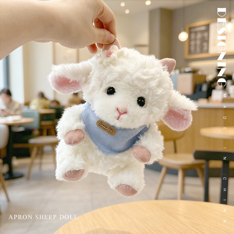 Triangular Scarf Sheep Plush Toy Table Companion Doll Stuffed Animal Scarf Sheep Doll Decorative Ornament Healing Style Gift for Girls Triangular Scarf Sheep Plush Toy Table Companion Doll Stuffed Animal Scarf Sheep Doll Decorative Ornament Healing Style Gift for Girls