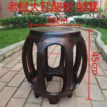 Mahogany drum stool Laodun Dahong rosewood mortise and tenon structure drum stool Laos L Jiaozhi cocobolo piano table stool mahogany stool