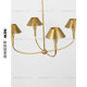 Vc1:1Turlington American-Style Minimalist Retro All-Copper Villa Dining Room Living Room Chandelier Designer Lamp Recommendation
